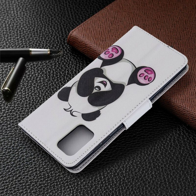 Folio-hoesje voor Samsung Galaxy A71 Panda-plezier