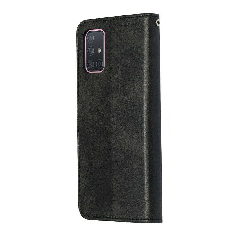 Folio-hoesje voor Samsung Galaxy A71 Vintage Portemonnee