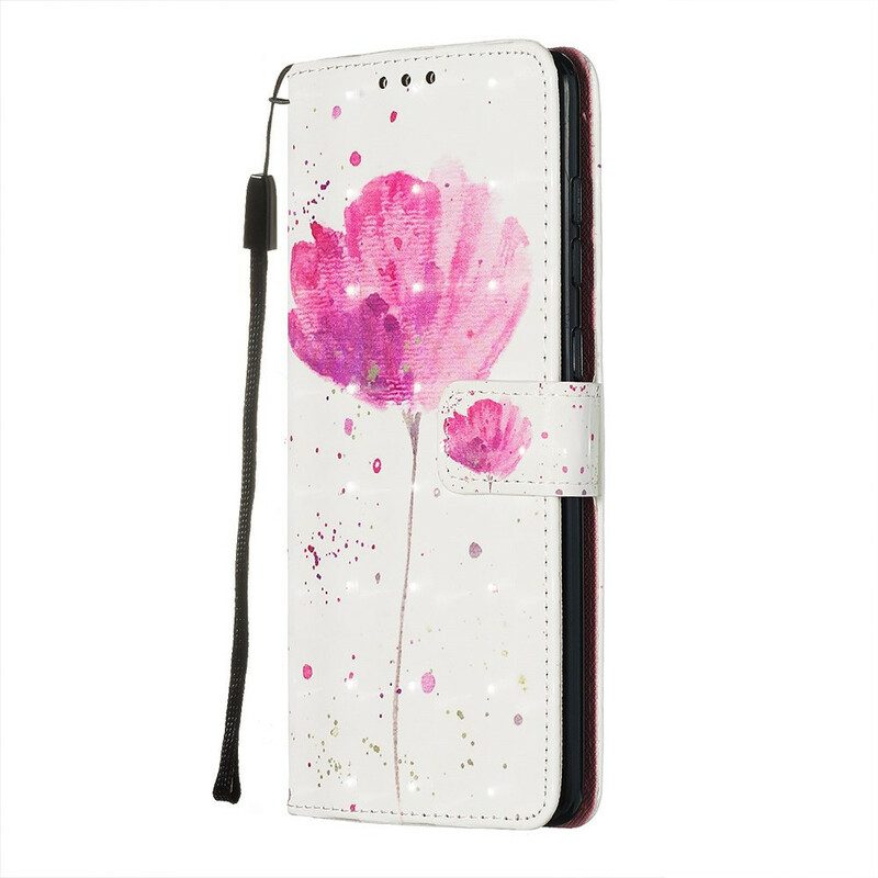 Hoesje Folio-hoesje voor Samsung Galaxy A71 Aquarel Papaver