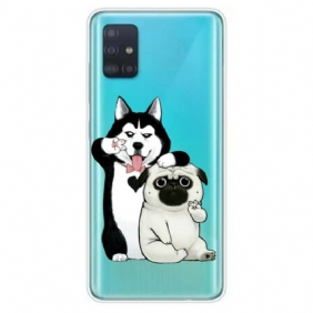 Hoesje voor Samsung Galaxy A71 Grappige Honden