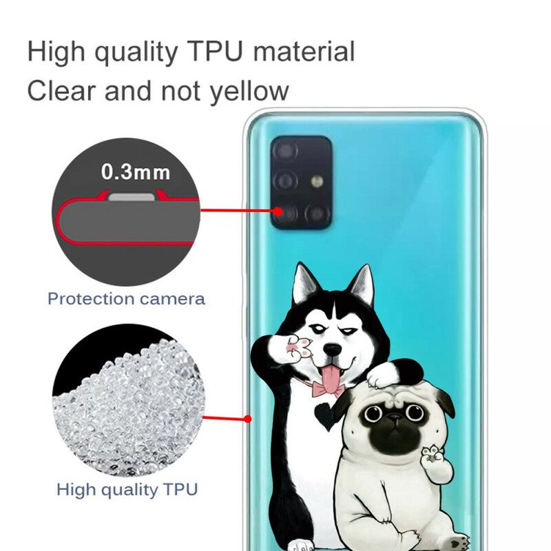 Hoesje voor Samsung Galaxy A71 Grappige Honden