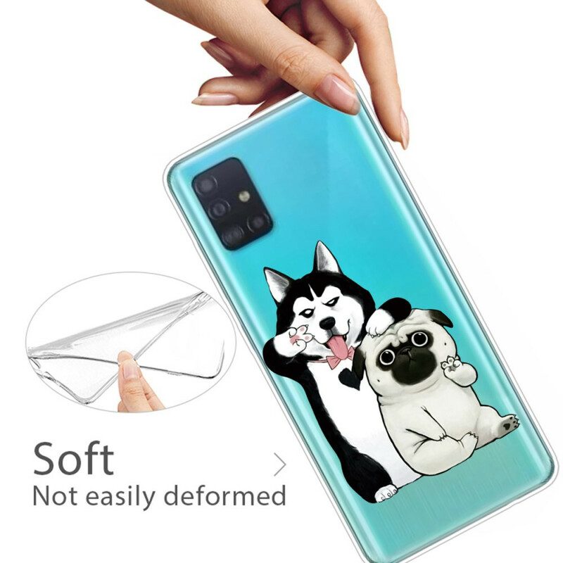 Hoesje voor Samsung Galaxy A71 Grappige Honden