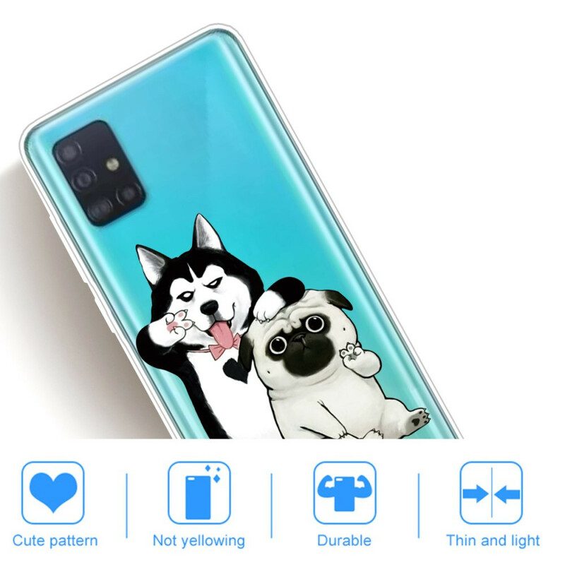 Hoesje voor Samsung Galaxy A71 Grappige Honden