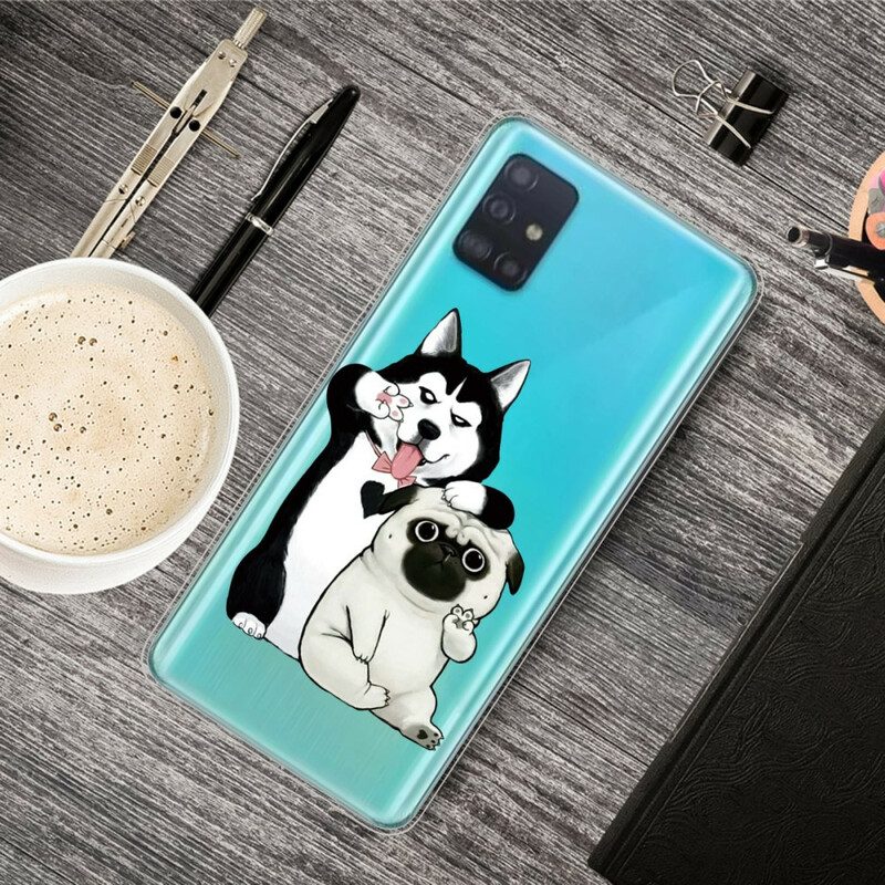 Hoesje voor Samsung Galaxy A71 Grappige Honden