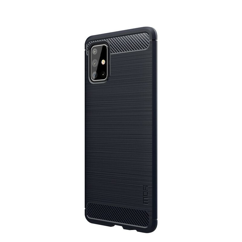 Hoesje voor Samsung Galaxy A71 Mofi Geborsteld Koolstofvezel