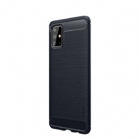 Hoesje voor Samsung Galaxy A71 Mofi Geborsteld Koolstofvezel