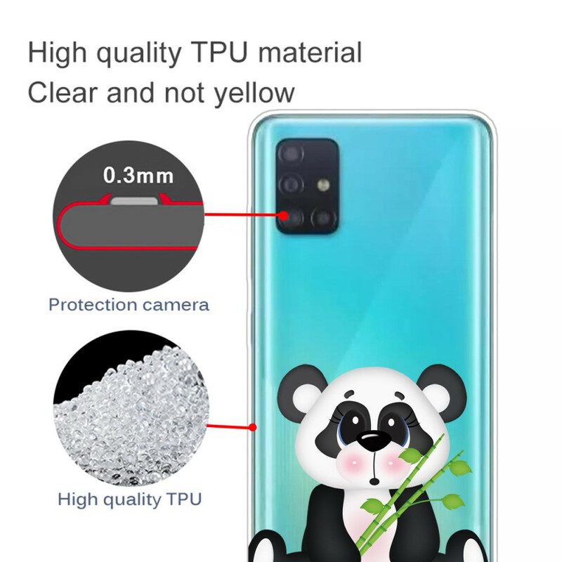 Hoesje voor Samsung Galaxy A71 Naadloze Trieste Panda