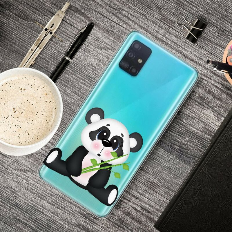 Hoesje voor Samsung Galaxy A71 Naadloze Trieste Panda