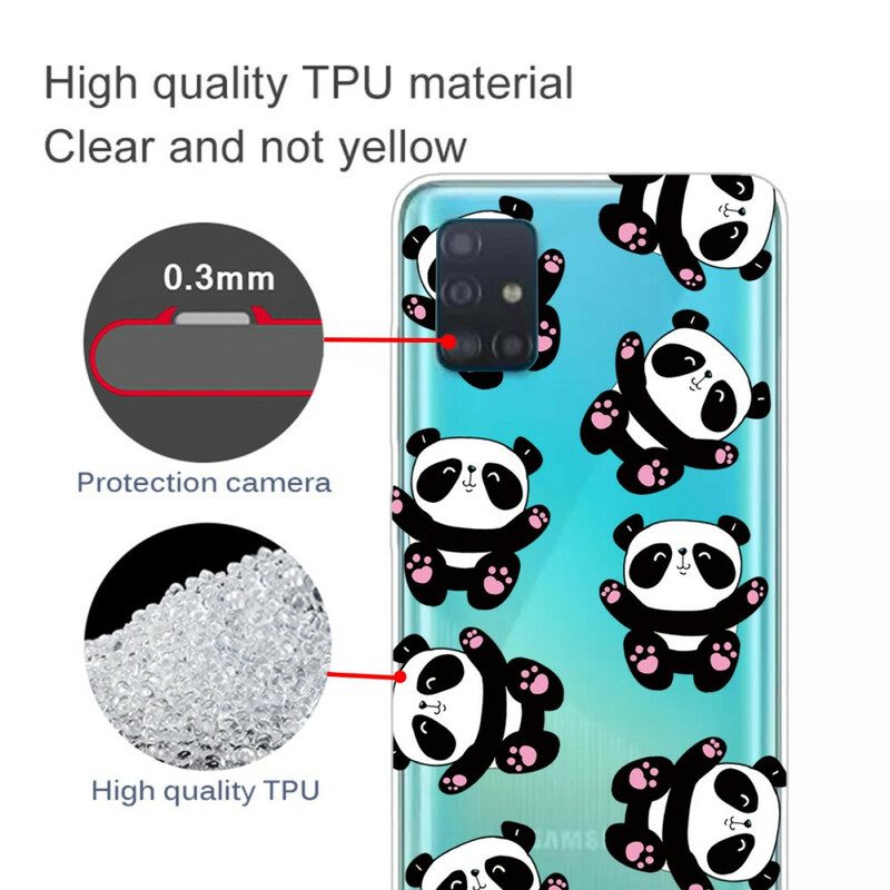 Hoesje voor Samsung Galaxy A71 Top Panda's Plezier