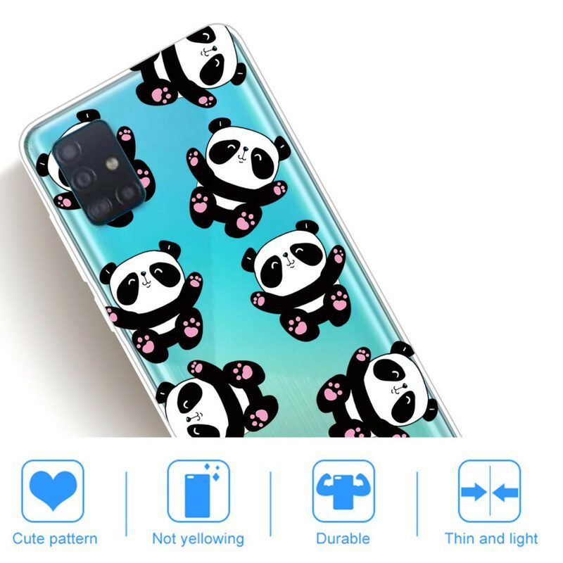 Hoesje voor Samsung Galaxy A71 Top Panda's Plezier