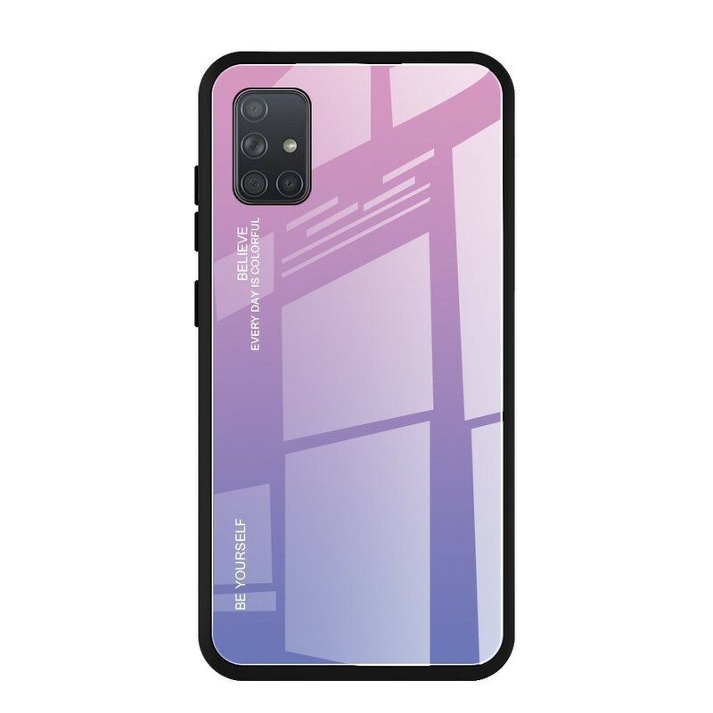 Telefoonhoesje voor Samsung Galaxy A71 Gehard Glas Wees Jezelf