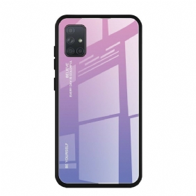 Telefoonhoesje voor Samsung Galaxy A71 Gehard Glas Wees Jezelf