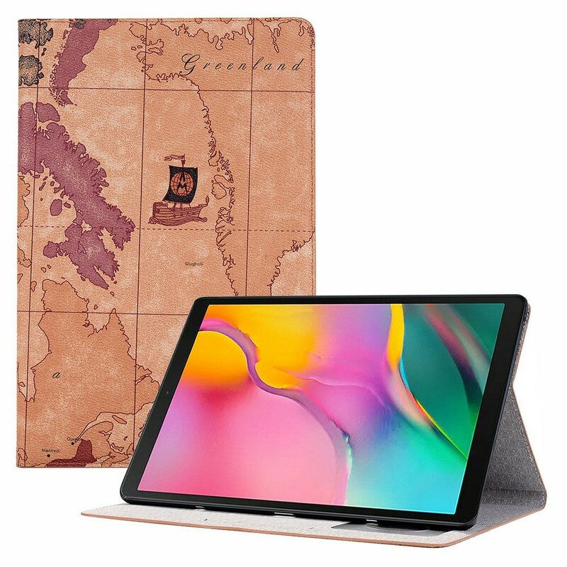 Cover voor Samsung Galaxy Tab A7 Lite Vintage Kaart