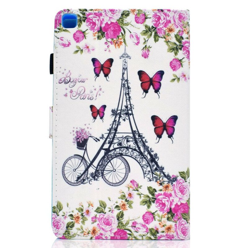 Folio-hoesje voor Samsung Galaxy Tab A7 Lite Eiffeltoren Fiets