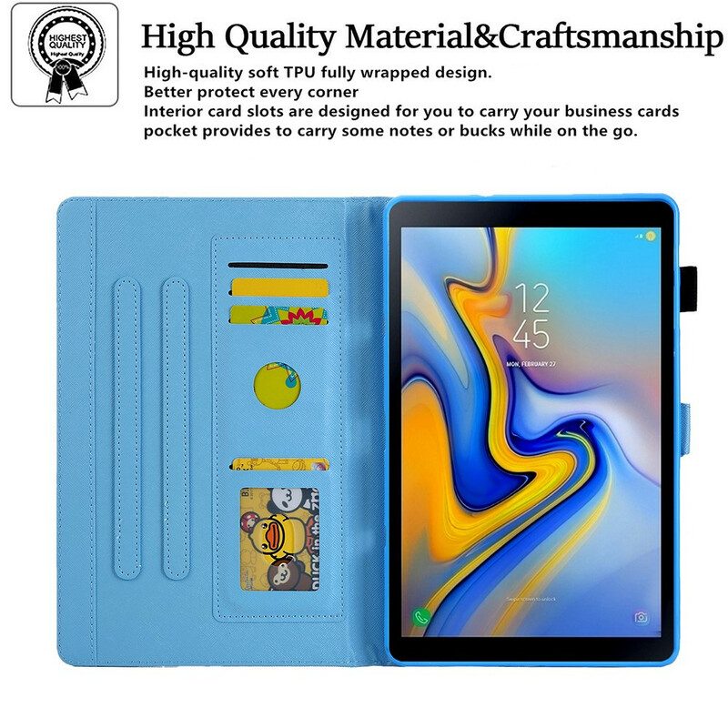 Folio-hoesje voor Samsung Galaxy Tab A7 Lite Ontwerp Met Marmeren Geometrie