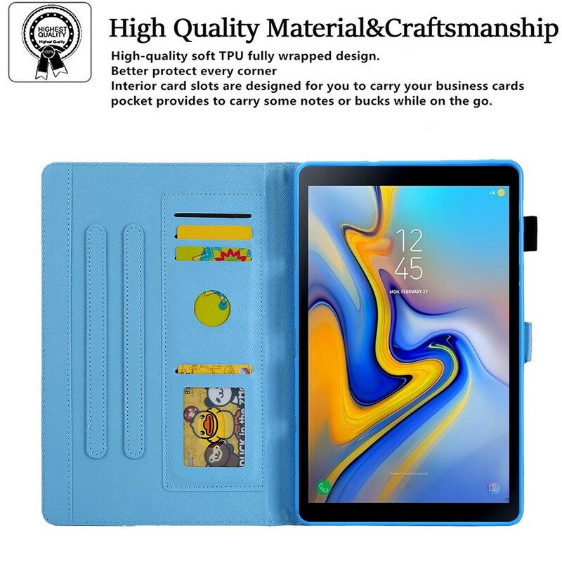 Leren Hoesje voor Samsung Galaxy Tab A7 Lite Geometrisch Marmer