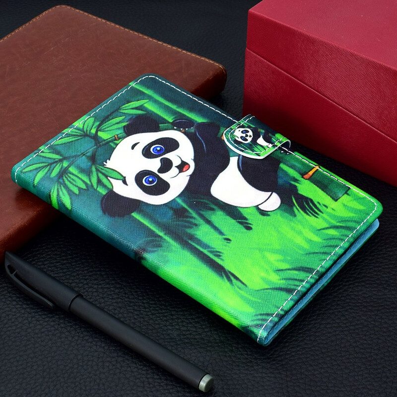 Leren Hoesje voor Samsung Galaxy Tab A7 Lite Panda