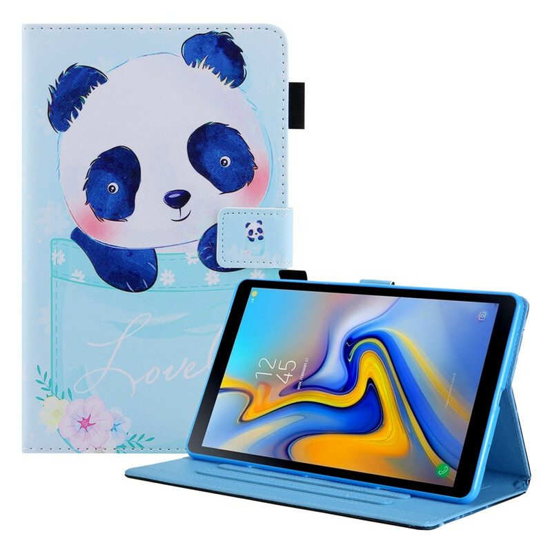 Leren Hoesje voor Samsung Galaxy Tab A7 Lite Schattige Panda