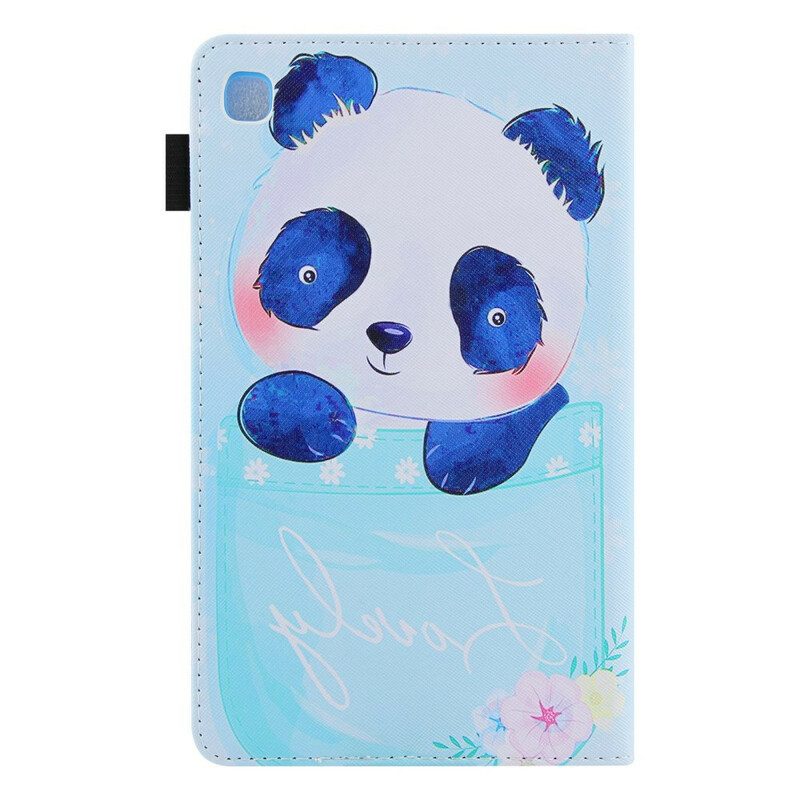 Leren Hoesje voor Samsung Galaxy Tab A7 Lite Schattige Panda