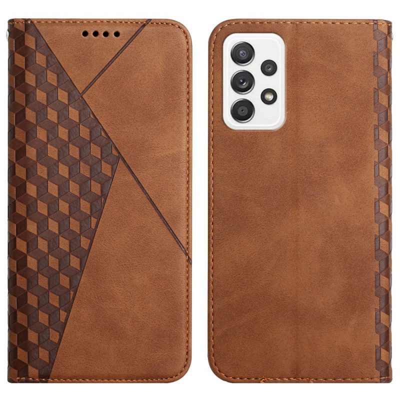 Bescherming Hoesje voor Samsung Galaxy A53 5G Folio-hoesje Stijl Leer 3d-patroon