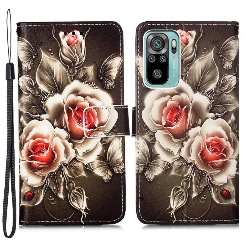 Folio-hoesje voor Samsung Galaxy A53 5G Gouden Rozen