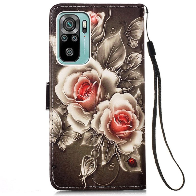 Folio-hoesje voor Samsung Galaxy A53 5G Gouden Rozen