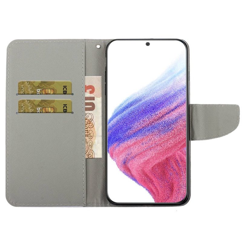 Folio-hoesje voor Samsung Galaxy A53 5G Met Ketting Bandjes Patchwork