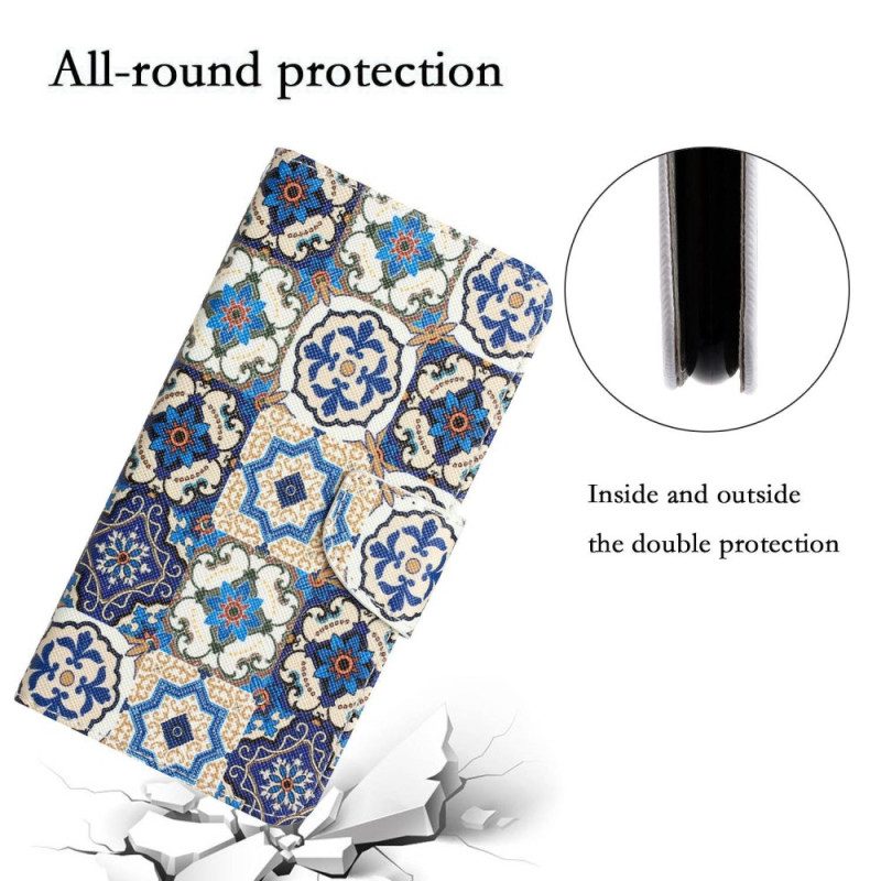 Folio-hoesje voor Samsung Galaxy A53 5G Met Ketting Bandjes Patchwork