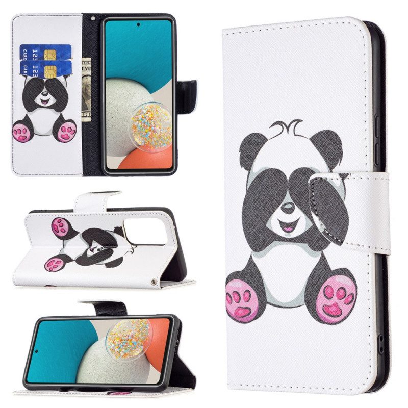 Folio-hoesje voor Samsung Galaxy A53 5G Panda-plezier