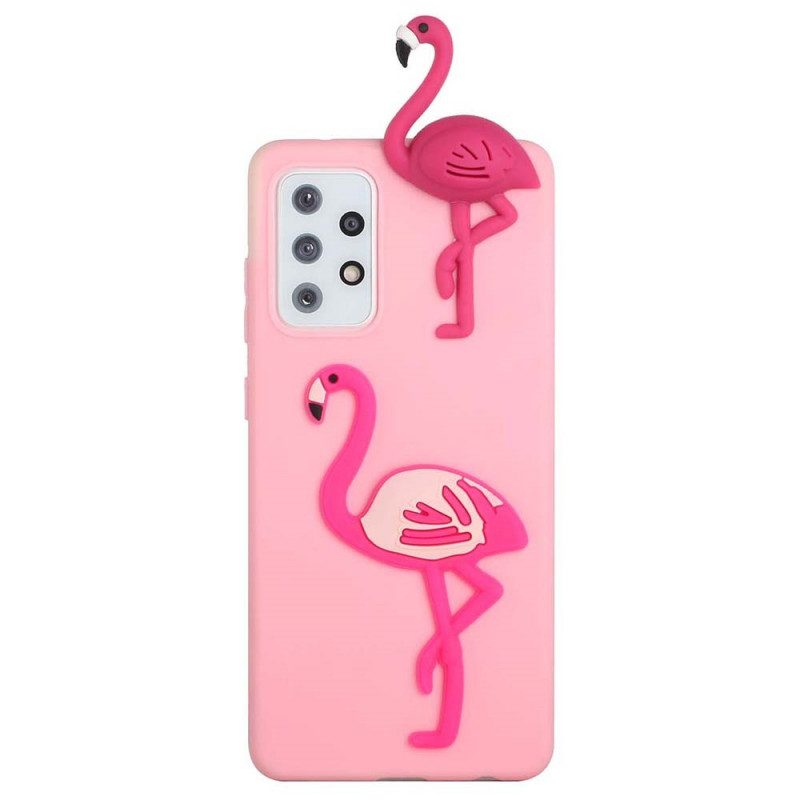 Hoesje voor Samsung Galaxy A53 5G 3d-flamingo