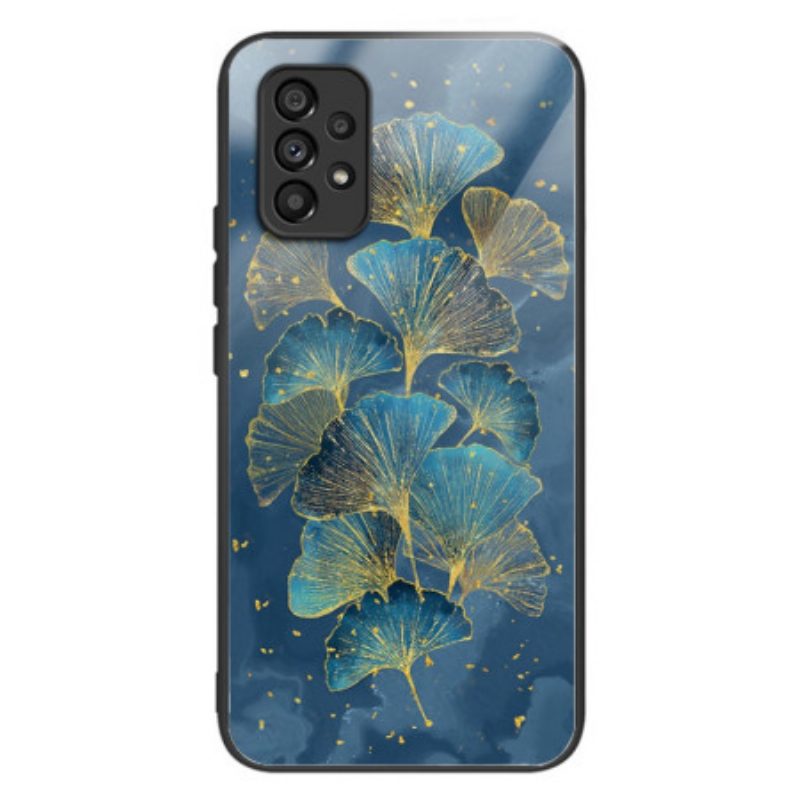 Hoesje voor Samsung Galaxy A53 5G Gehard Glas Ginkgo Bladeren