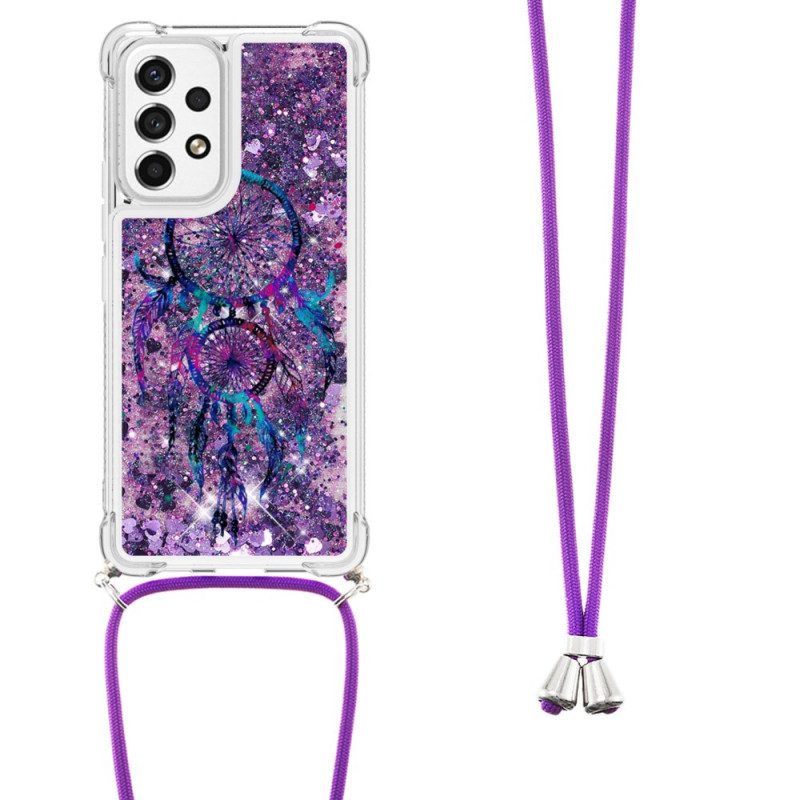 Hoesje voor Samsung Galaxy A53 5G Met Koord Dreamcatcher Met Trekkoord En Pailletten