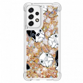 Hoesje voor Samsung Galaxy A53 5G Mr Dog Pailletten