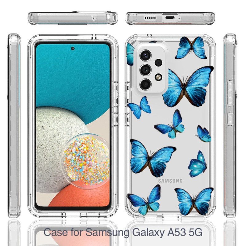 Hoesje voor Samsung Galaxy A53 5G Naadloze Vlinders