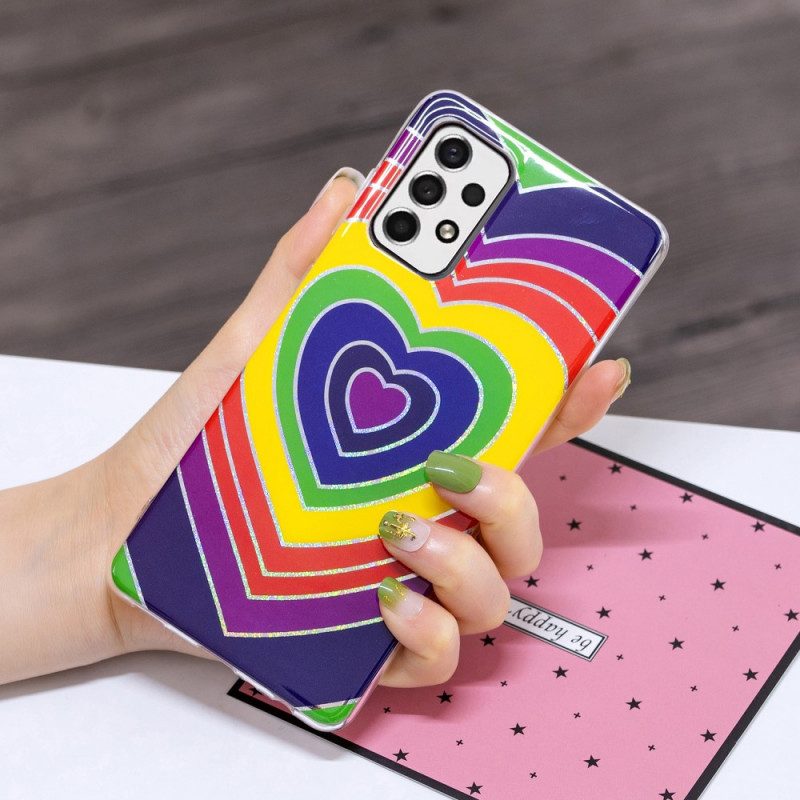 Hoesje voor Samsung Galaxy A53 5G Psychedelisch Hart