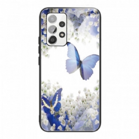 Hoesje voor Samsung Galaxy A53 5G Vlinders Design Gehard Glas