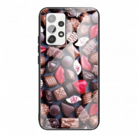 Telefoonhoesje voor Samsung Galaxy A53 5G Chocolade Van Gehard Glas