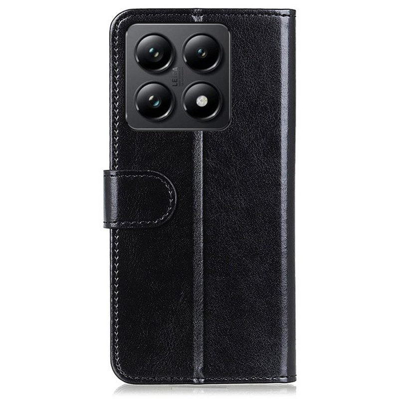 Bescherming Hoesje Xiaomi 14t Pro Gewaxt Imitatieleer