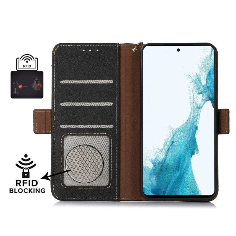 Folio-hoesje Xiaomi 14t Pro Lederen Rfid-blokkering