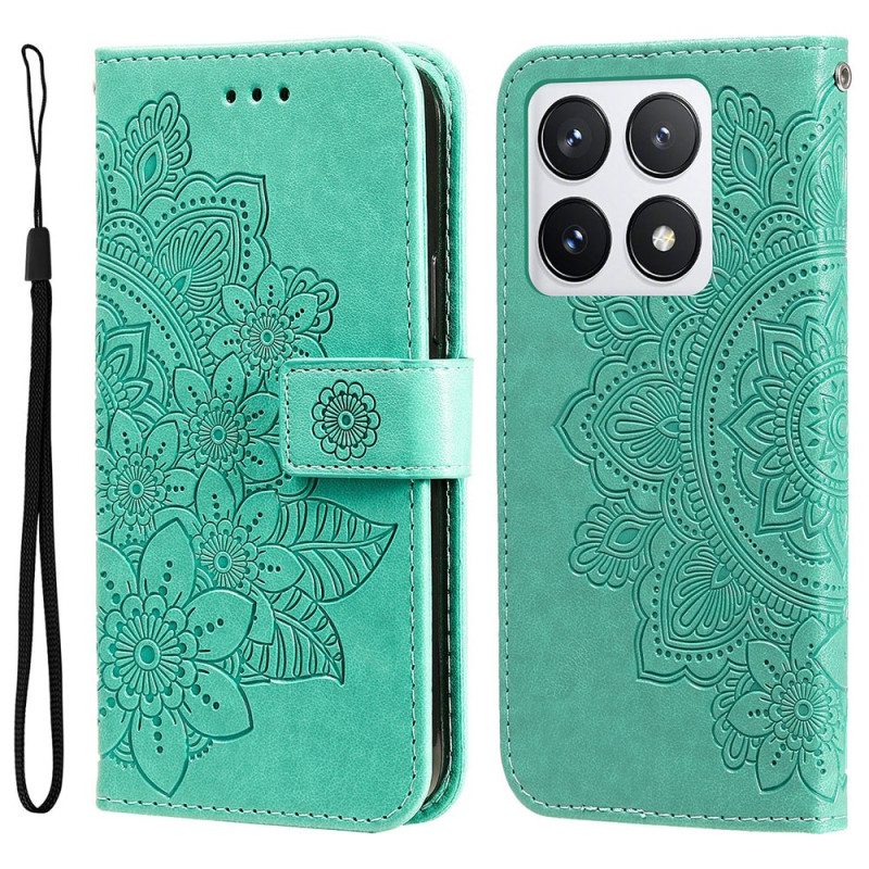 Folio-hoesje Xiaomi 14t Pro Telefoonhoesje Mandala-opdruk