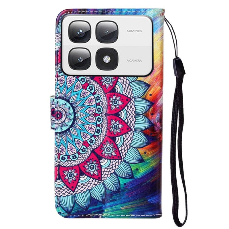 Folio-hoesje Xiaomi 14t Pro Telefoonhoesje Mandala-premium