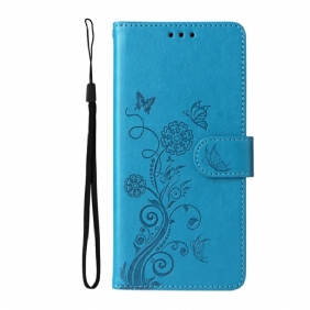 Folio-hoesje Xiaomi 14t Pro Telefoonhoesje Patroon Met Vlinders En Bloemen