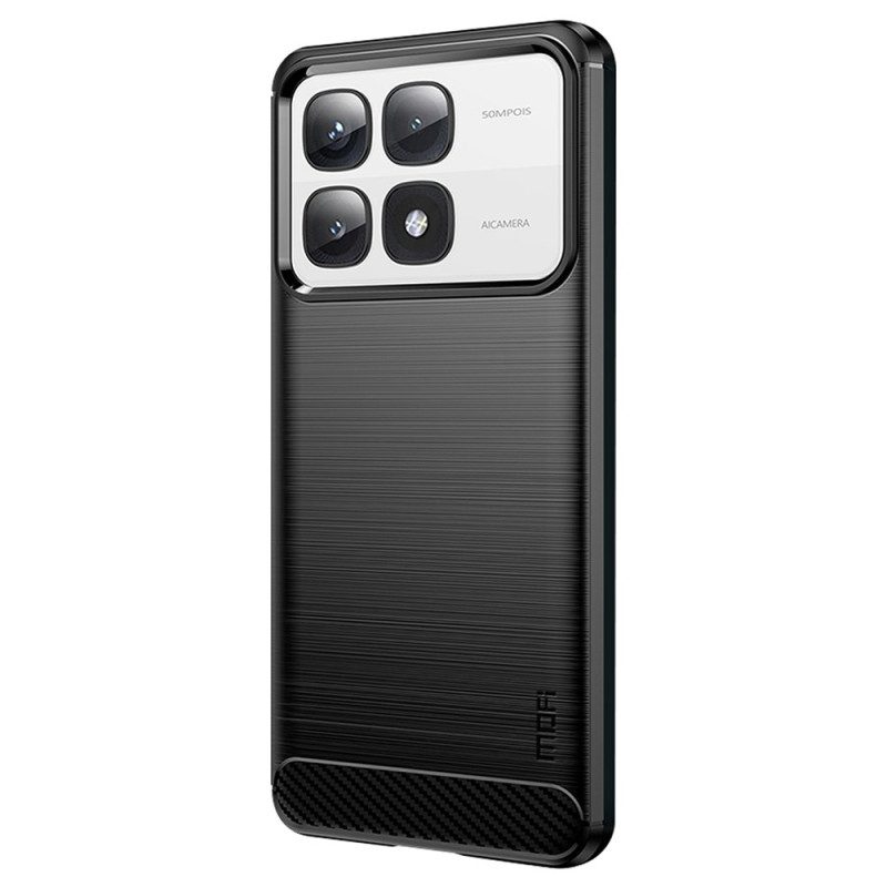 Hoesje Xiaomi 14t Pro Geborstelde Koolstofvezel Bescherming Hoesje