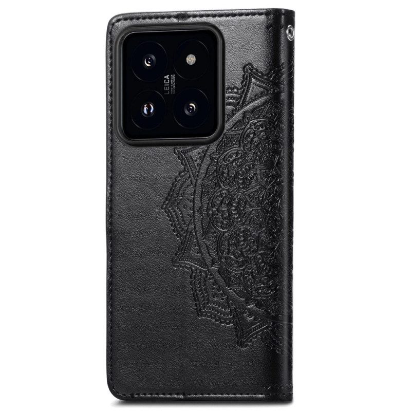 Leren Hoesje Voor Xiaomi 14t Pro Barokke Mandala