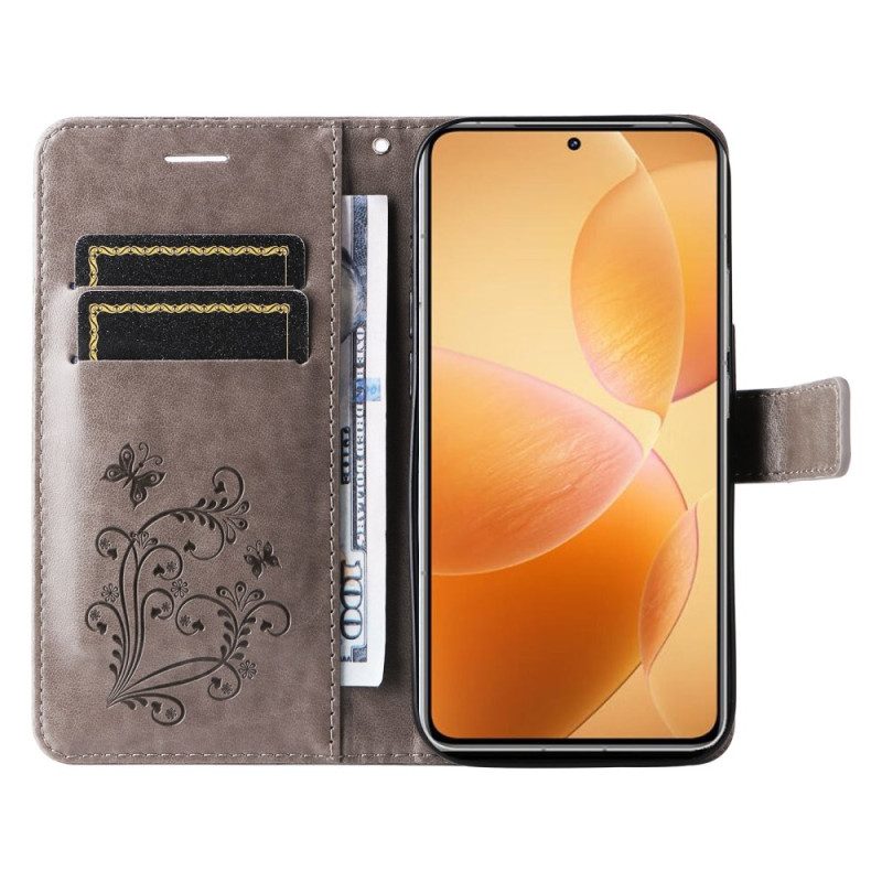 Leren Hoesje Voor Xiaomi 14t Pro Reuzevlinders