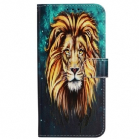 Leren Hoesje Xiaomi 14t Pro Leeuw Premium