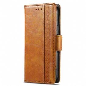 Leren Hoesje Xiaomi 14t Pro Tweekleurige Caseneo Bescherming Hoesje