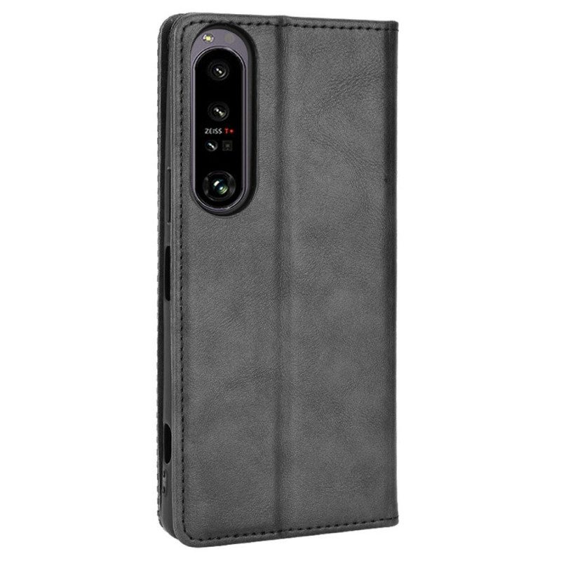 Bescherming Hoesje voor Sony Xperia 1 IV Folio-hoesje Gestileerd