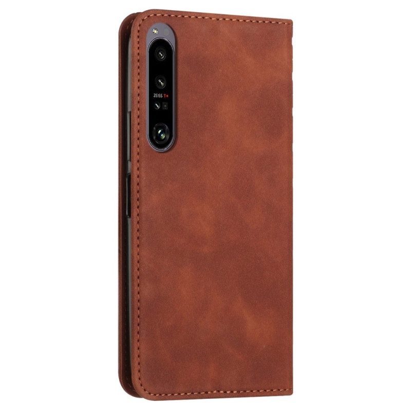 Bescherming Hoesje voor Sony Xperia 1 IV Folio-hoesje Stijl Leer 3d-patroon