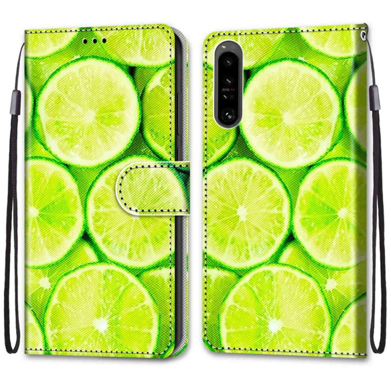 Flip Case voor Sony Xperia 1 IV Limoenen